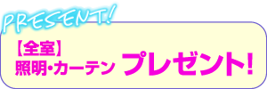 【全室】照明・カーテンプレゼント！