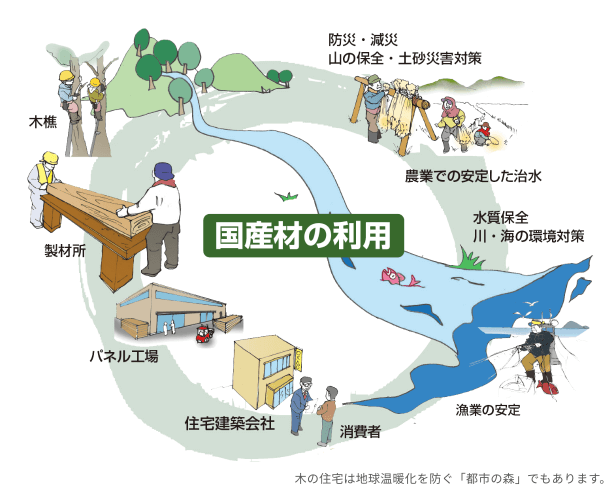 国産材の利用イメージ